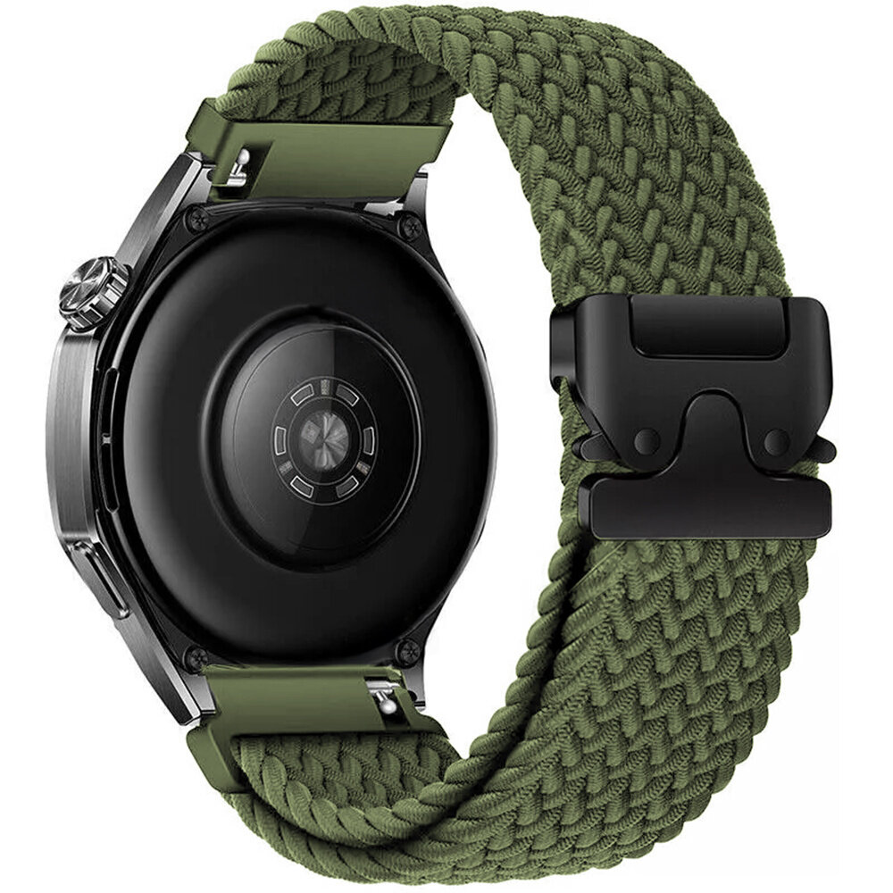 Strap-it® Strap-it Amazfit Bip 6 gevlochten band met P-buckle (groen) Strap-it® Strap-it Amazfit Bip 6 gevlochten band met P-buckle (groen)