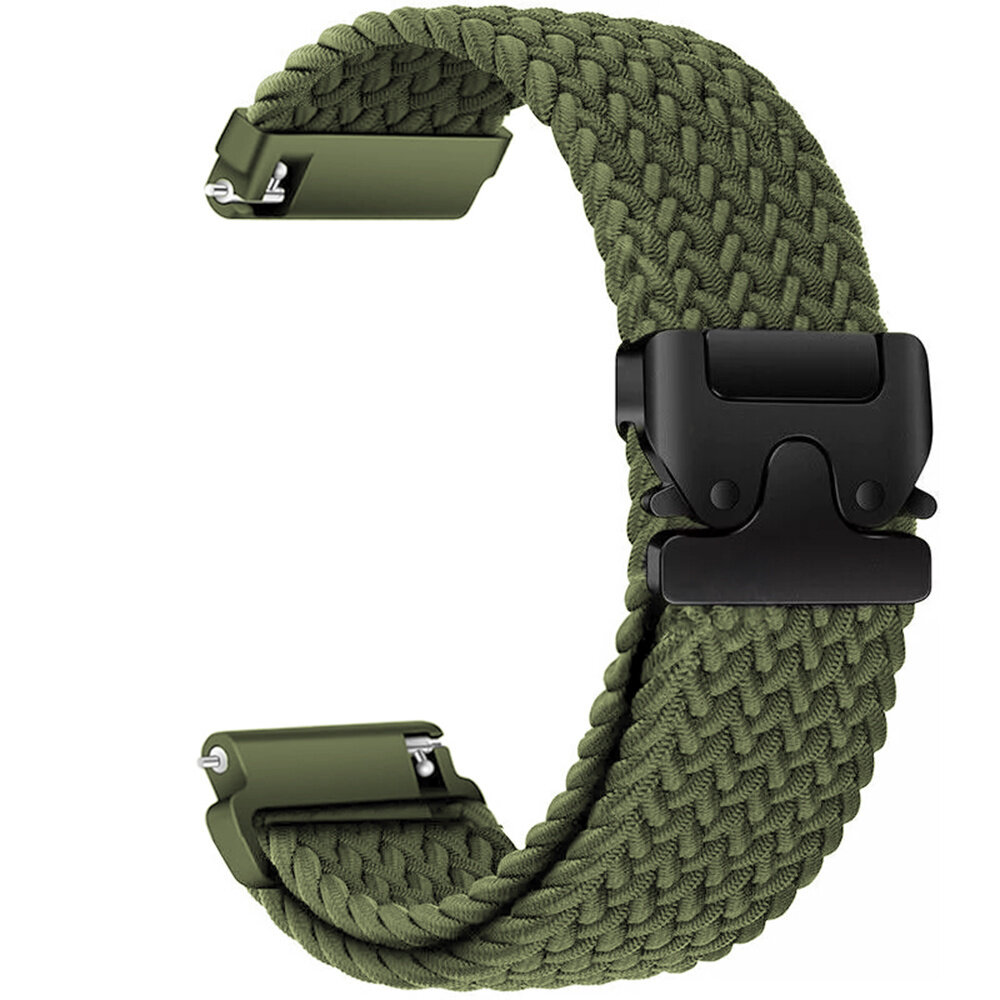 Strap-it® Strap-it Amazfit Bip 6 gevlochten band met P-buckle (groen) Strap-it® Strap-it Amazfit Bip 6 gevlochten band met P-buckle (groen)