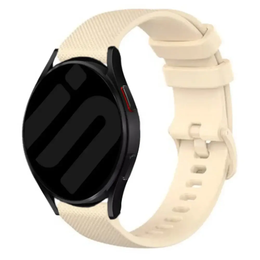 Strap-it® Strap-it Amazfit Bip 6 luxe siliconen bandje (beige)