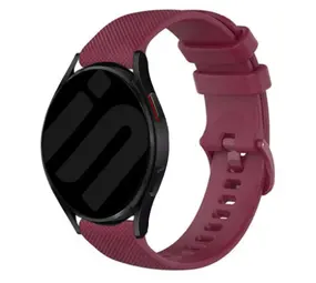 Strap-it® Amazfit Bip 6 luxe siliconen bandje (donkerrood)