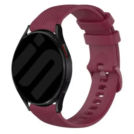 Strap-it® Strap-it Amazfit Bip 6 luxe siliconen bandje (donkerrood)