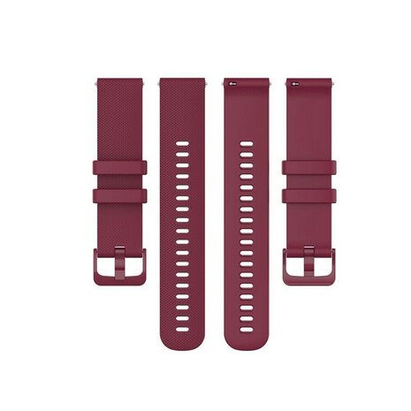 Strap-it® Strap-it Amazfit Bip 6 luxe siliconen bandje (donkerrood)