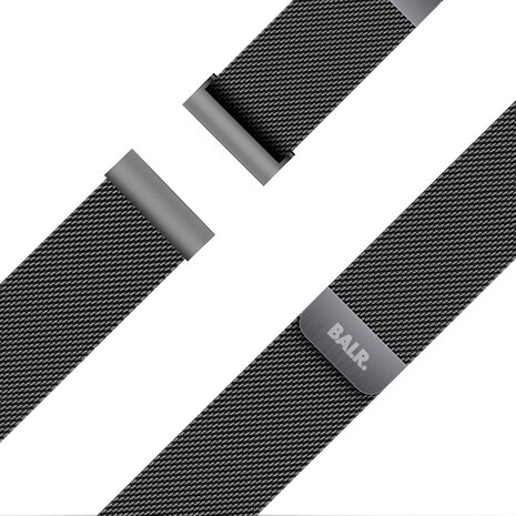 BALR. BALR 22mm Milanese band (zwart)
