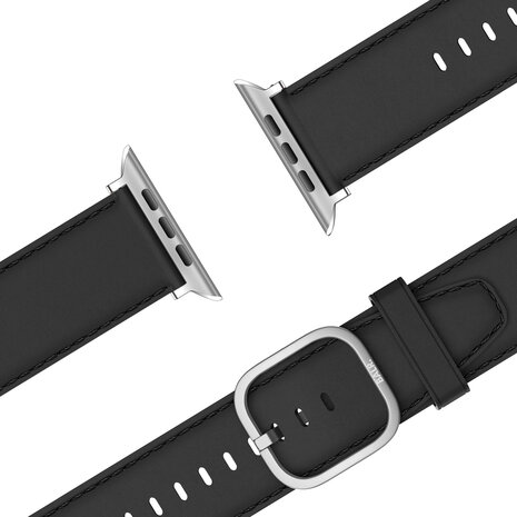 BALR. BALR Apple Watch leren band (zwart)