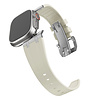 BALR. BALR Apple Watch Ultra liquid siliconen band (beige/zilver) BALR. BALR Apple Watch Ultra liquid siliconen band (beige/zilver)