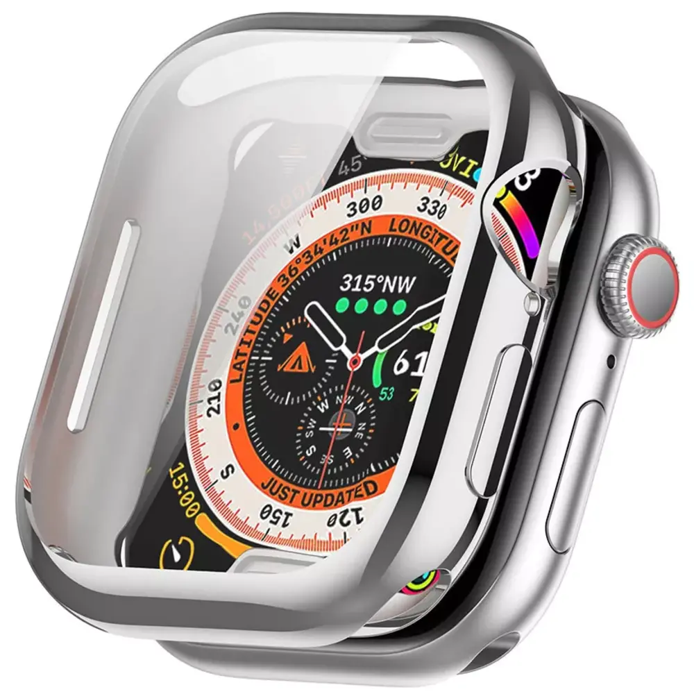 Strap-it® Strap-it Apple Watch 10 TPU case (zilver)