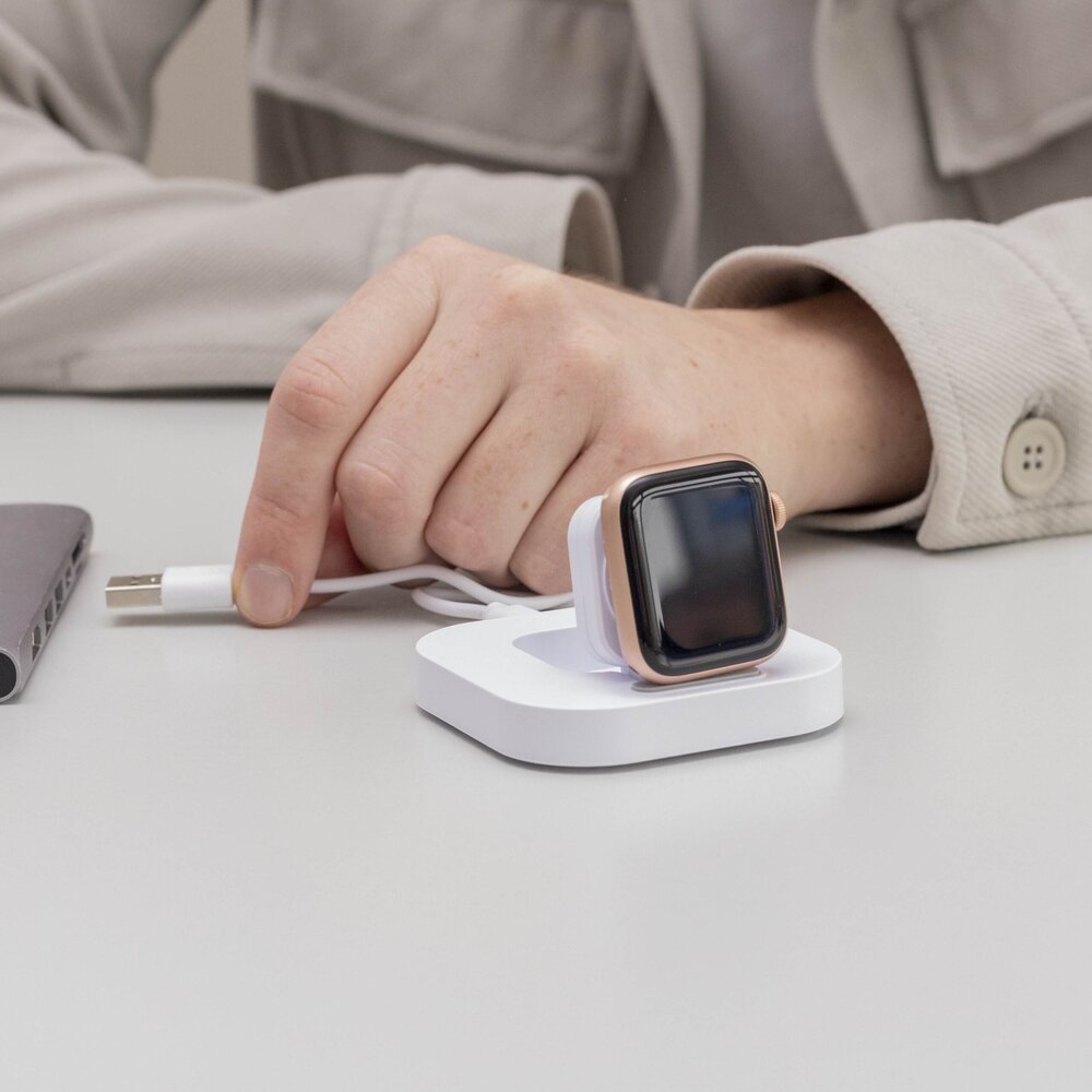 Strap-it® Strap-it Apple Watch portable mini oplader (wit)