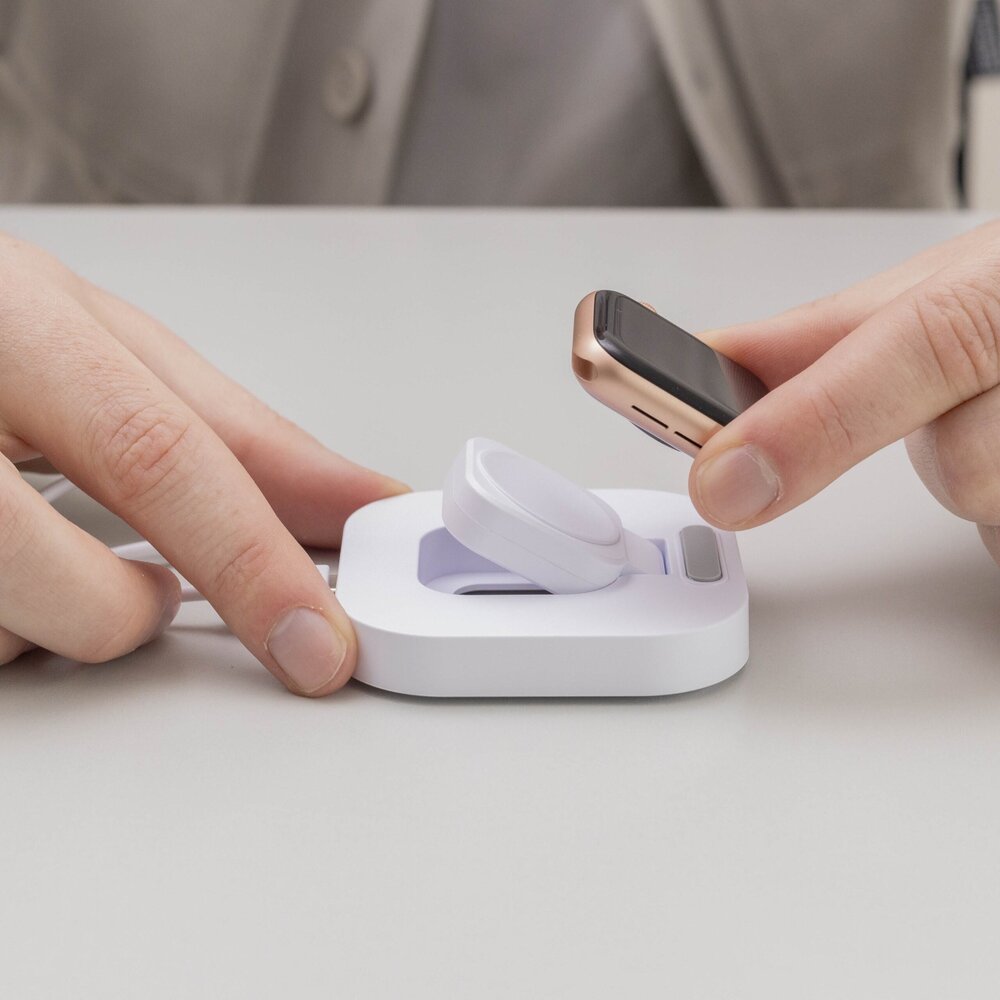 Strap-it® Strap-it Apple Watch portable mini oplader (wit)