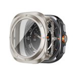 Bandz Bandz Samsung Galaxy Watch Ultra PC hoesje met glas (titanium)