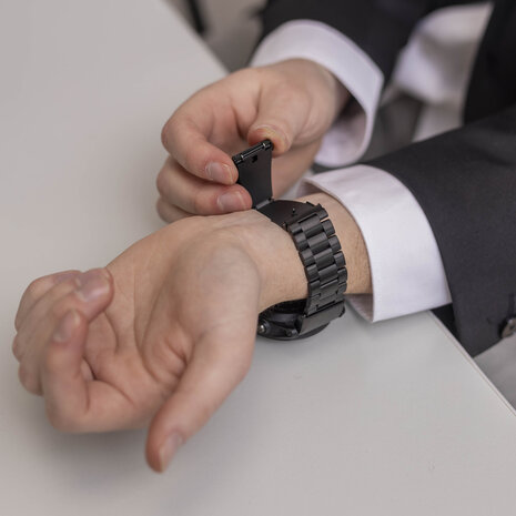 Strap-it® Strap-it Garmin MARQ stalen band (zwart)