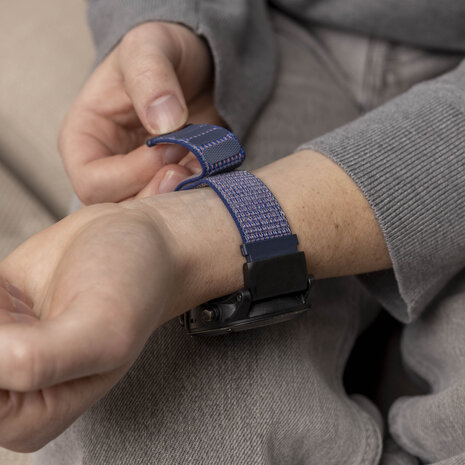 Strap-it® Strap-it Garmin MARQ nylon band (blauw) Strap-it® Strap-it Garmin MARQ nylon band (blauw)