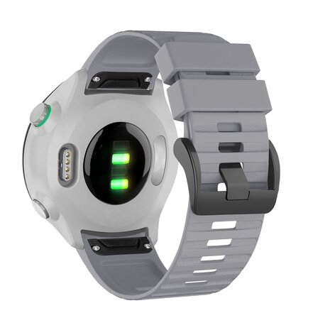 Strap-it® Bandz Garmin MARQ siliconen band met gesp (grijs)
