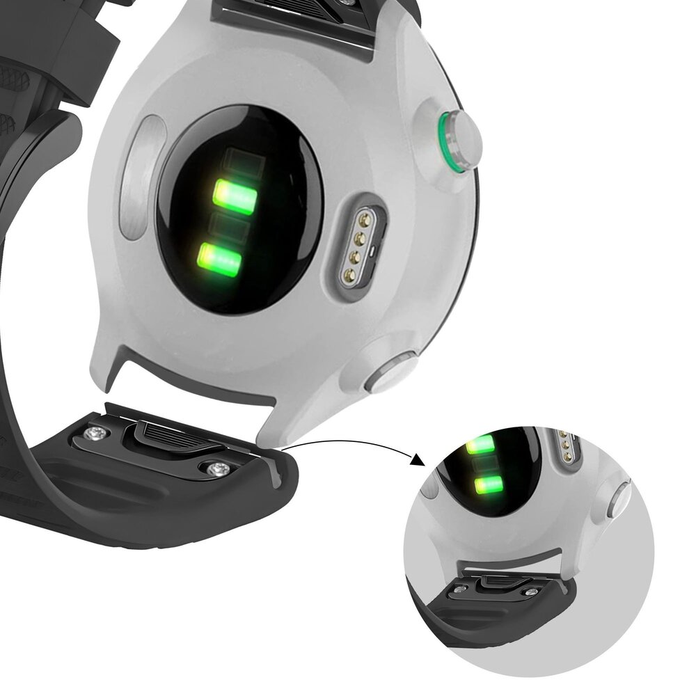 Strap-it® Bandz Garmin MARQ siliconen band met gesp (zwart)