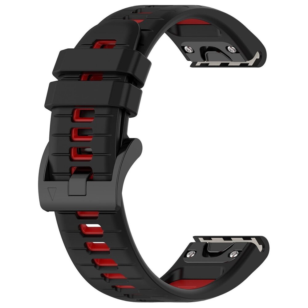 Strap-it® Strap-it Garmin MARQ sport gesp band (zwart/rood)
