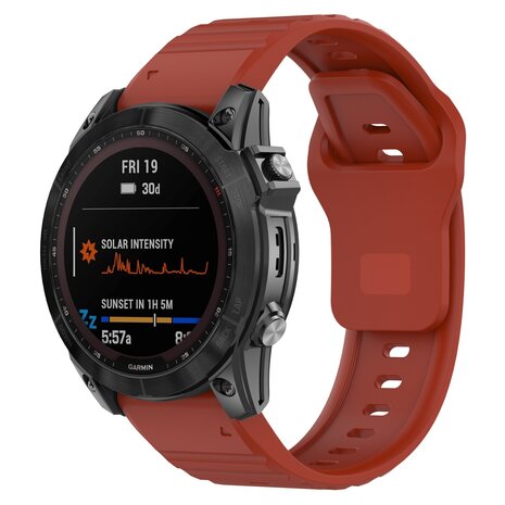 Strap-it® Strap-it Garmin MARQ outdoor siliconen band (rood)