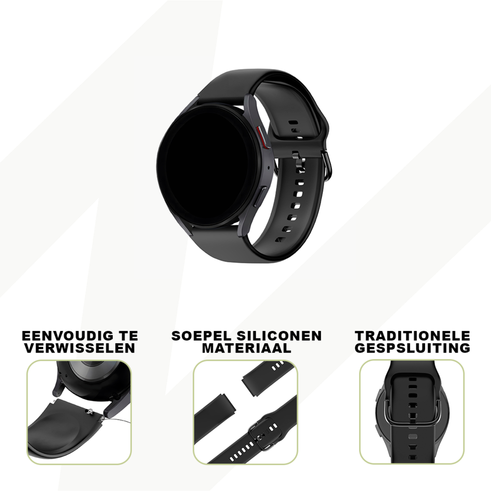 Bandz Bandz ID205L siliconen band 'Classic' (zwart)