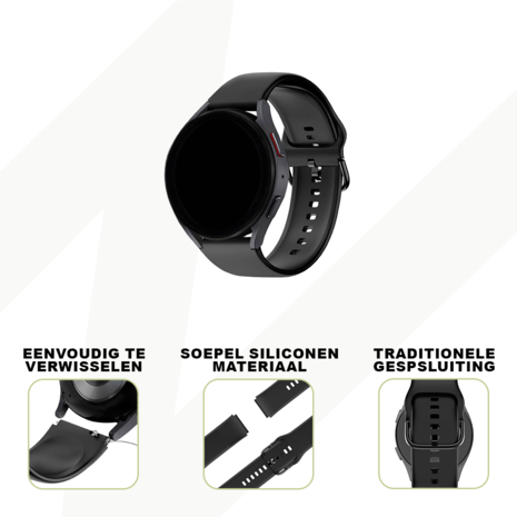 Bandz Bandz ID205L siliconen band 'Classic' (zwart)