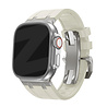 Bandz Bandz Apple Watch siliconen band 'Luxe Liquid' (beige met titanium) Bandz Bandz Apple Watch siliconen band 'Luxe Liquid' (beige met titanium)