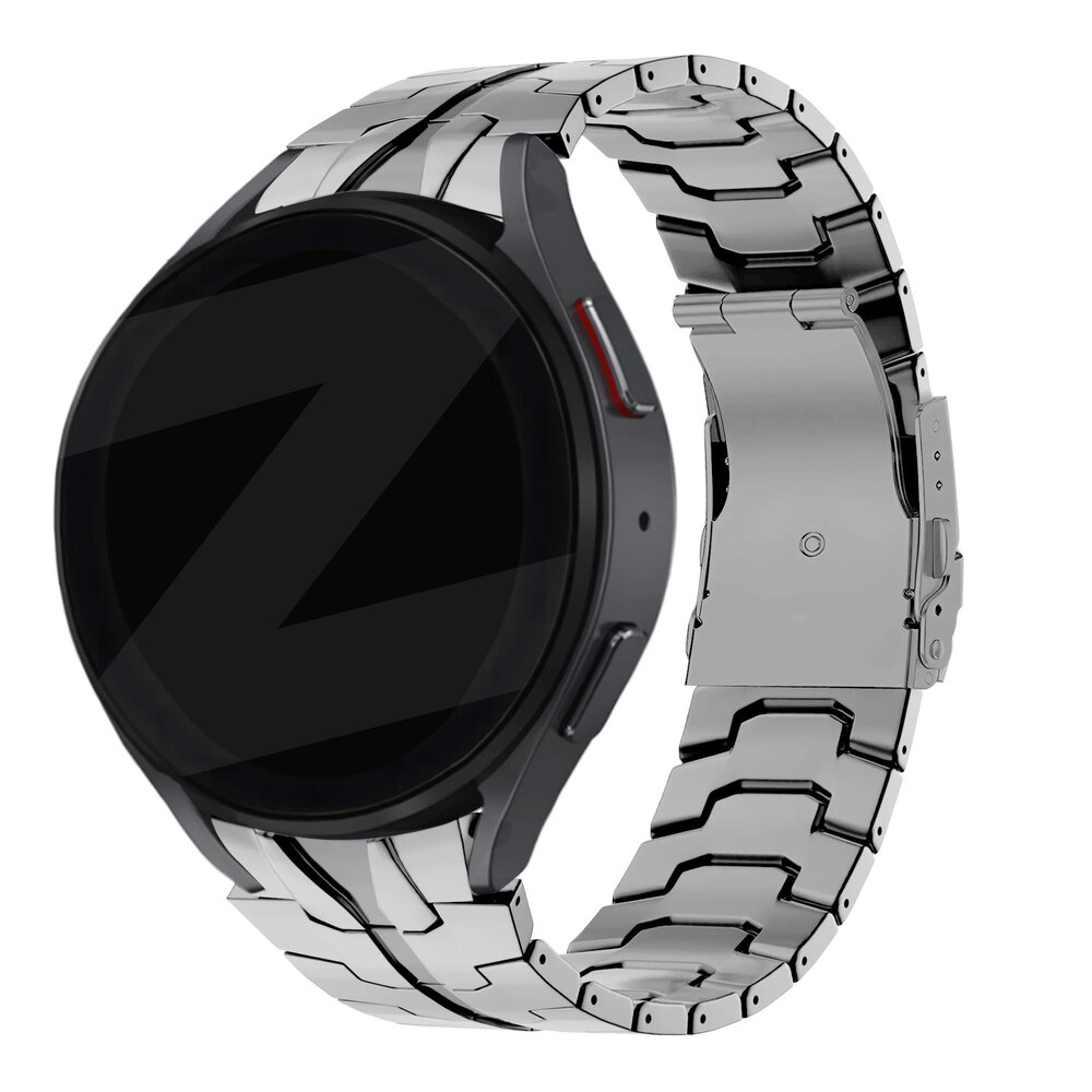 Bandz Bandz Samsung Galaxy Watch 5 Pro stalen band 'Iron' (zilver)
