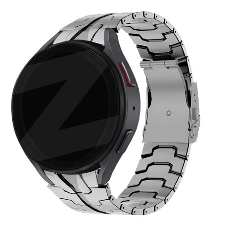 Bandz Bandz Samsung Galaxy Watch 5 Pro stalen band 'Iron' (zilver)