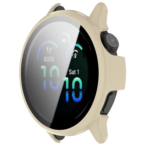 Strap-it® Strap-it Garmin Vivoactive 6 hard case met glas (beige)