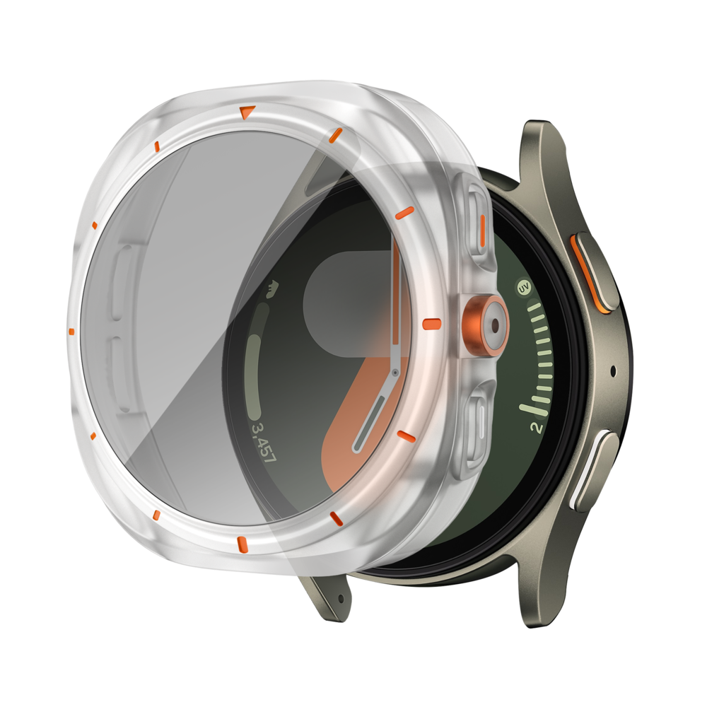 Bandz Bandz Samsung Galaxy Watch 7 - 44mm square PC hoesje met glas (frost) Bandz Bandz Samsung Galaxy Watch 7 - 44mm square PC hoesje met glas (frost)