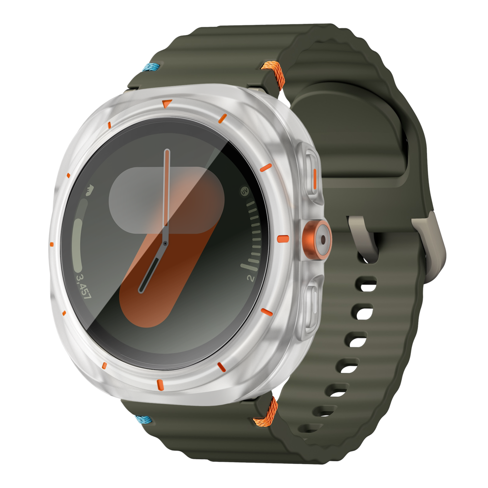 Bandz Bandz Samsung Galaxy Watch 7 - 44mm square PC hoesje met glas (frost) Bandz Bandz Samsung Galaxy Watch 7 - 44mm square PC hoesje met glas (frost)