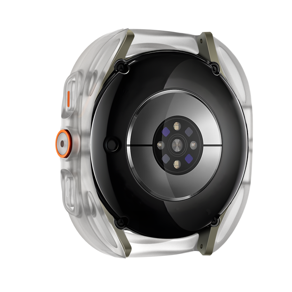 Bandz Bandz Samsung Galaxy Watch 7 - 44mm square PC hoesje met glas (frost) Bandz Bandz Samsung Galaxy Watch 7 - 44mm square PC hoesje met glas (frost)