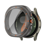 Bandz Bandz Samsung Galaxy Watch 7 - 44mm square PC hoesje met glas (titanium grijs)