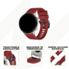 Bandz Bandz Garmin Quatix 5 / 6 / 7 siliconen band met gesp (rood) Bandz Bandz Garmin Quatix 5 / 6 / 7 siliconen band met gesp (rood)