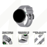 Bandz Bandz Garmin Quatix 5 / 6 / 7 siliconen band met gesp (grijs) Bandz Bandz Garmin Quatix 5 / 6 / 7 siliconen band met gesp (grijs)