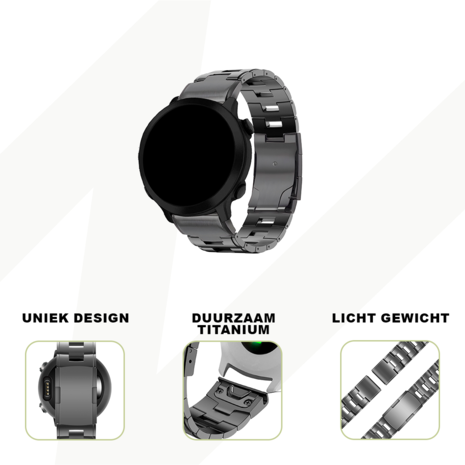 Bandz Bandz Garmin Fenix 5/6 titanium schakel band (grijs)