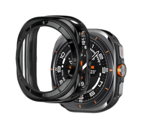 Bandz Bandz Samsung Galaxy Watch Ultra gegalvaniseerd TPU hoesje (zwart) Bandz Bandz Samsung Galaxy Watch Ultra gegalvaniseerd TPU hoesje (zwart)