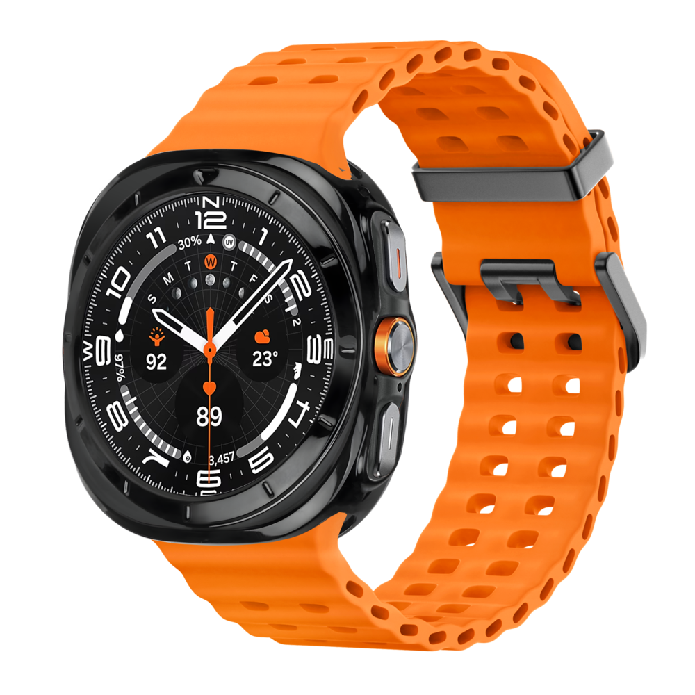 Bandz Bandz Samsung Galaxy Watch Ultra gegalvaniseerd TPU hoesje (zwart) Bandz Bandz Samsung Galaxy Watch Ultra gegalvaniseerd TPU hoesje (zwart)