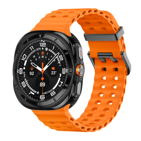 Bandz Bandz Samsung Galaxy Watch Ultra gegalvaniseerd TPU hoesje (zwart) Bandz Bandz Samsung Galaxy Watch Ultra gegalvaniseerd TPU hoesje (zwart)