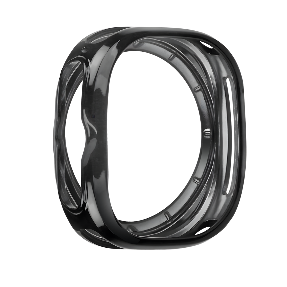 Bandz Bandz Samsung Galaxy Watch Ultra gegalvaniseerd TPU hoesje (zwart) Bandz Bandz Samsung Galaxy Watch Ultra gegalvaniseerd TPU hoesje (zwart)