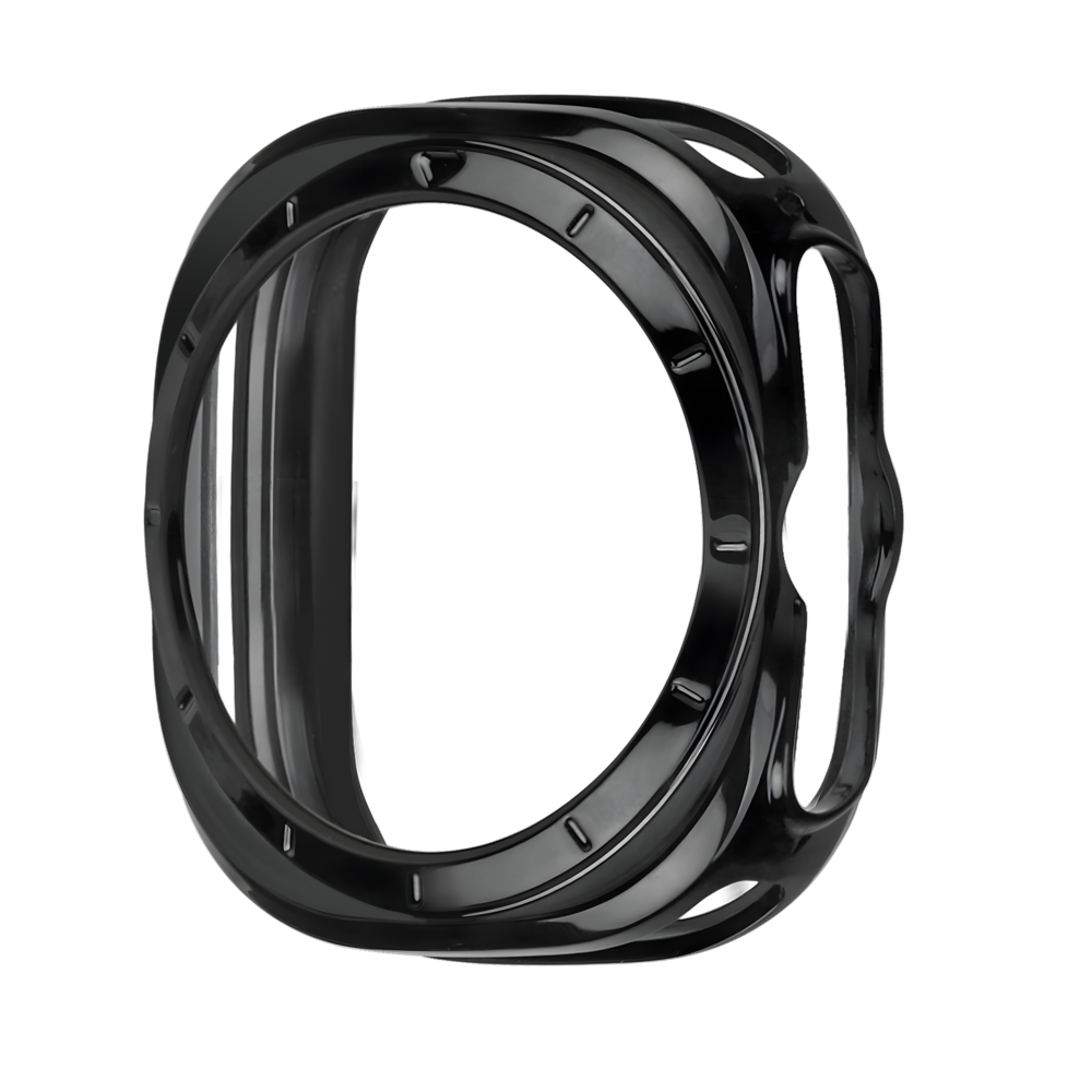 Bandz Bandz Samsung Galaxy Watch Ultra gegalvaniseerd TPU hoesje (zwart) Bandz Bandz Samsung Galaxy Watch Ultra gegalvaniseerd TPU hoesje (zwart)