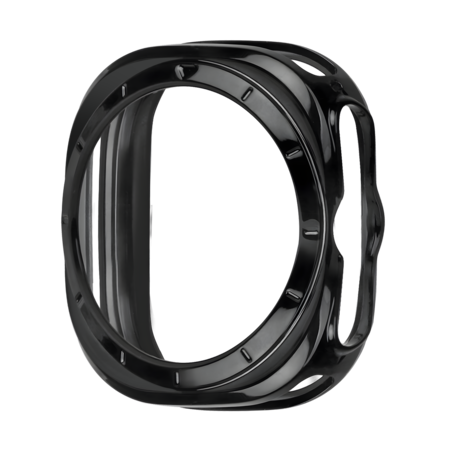 Bandz Bandz Samsung Galaxy Watch Ultra gegalvaniseerd TPU hoesje (zwart) Bandz Bandz Samsung Galaxy Watch Ultra gegalvaniseerd TPU hoesje (zwart)