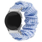 Strap-it® Strap-it Samsung Galaxy Watch 7 - 40mm scrunchie bandje (blauw gestreept)