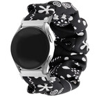 Strap-it® Strap-it Samsung Galaxy Watch 4 40mm scrunchie bandje (zwart mix)