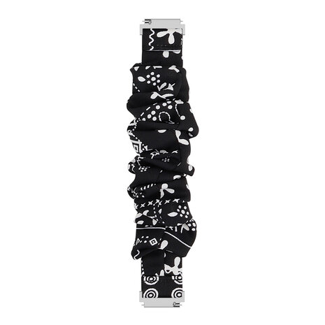 Strap-it® Strap-it Samsung Galaxy Watch 5 Pro scrunchie bandje (zwart mix)