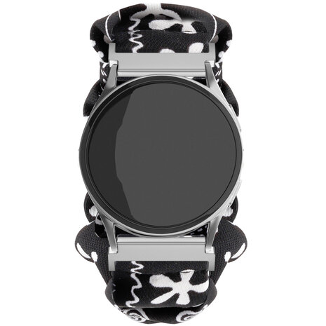 Strap-it® Strap-it Samsung Galaxy Watch 6 - 44mm scrunchie bandje (zwart mix)
