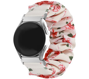 Strap-it® Samsung Galaxy Watch 5 40mm scrunchie bandje (bloemen)