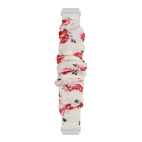 Strap-it® Strap-it Samsung Galaxy Watch 7 - 40mm scrunchie bandje (bloemen)