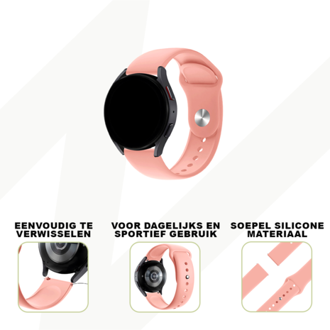 Bandz Bandz Samsung Galaxy Watch Active sport band 'Deluxe' (lichtroze)