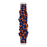 Strap-it® Strap-it Xiaomi Amazfit GTR scrunchie bandje (zwart/oranje/blauw) Strap-it® Strap-it Xiaomi Amazfit GTR scrunchie bandje (zwart/oranje/blauw)