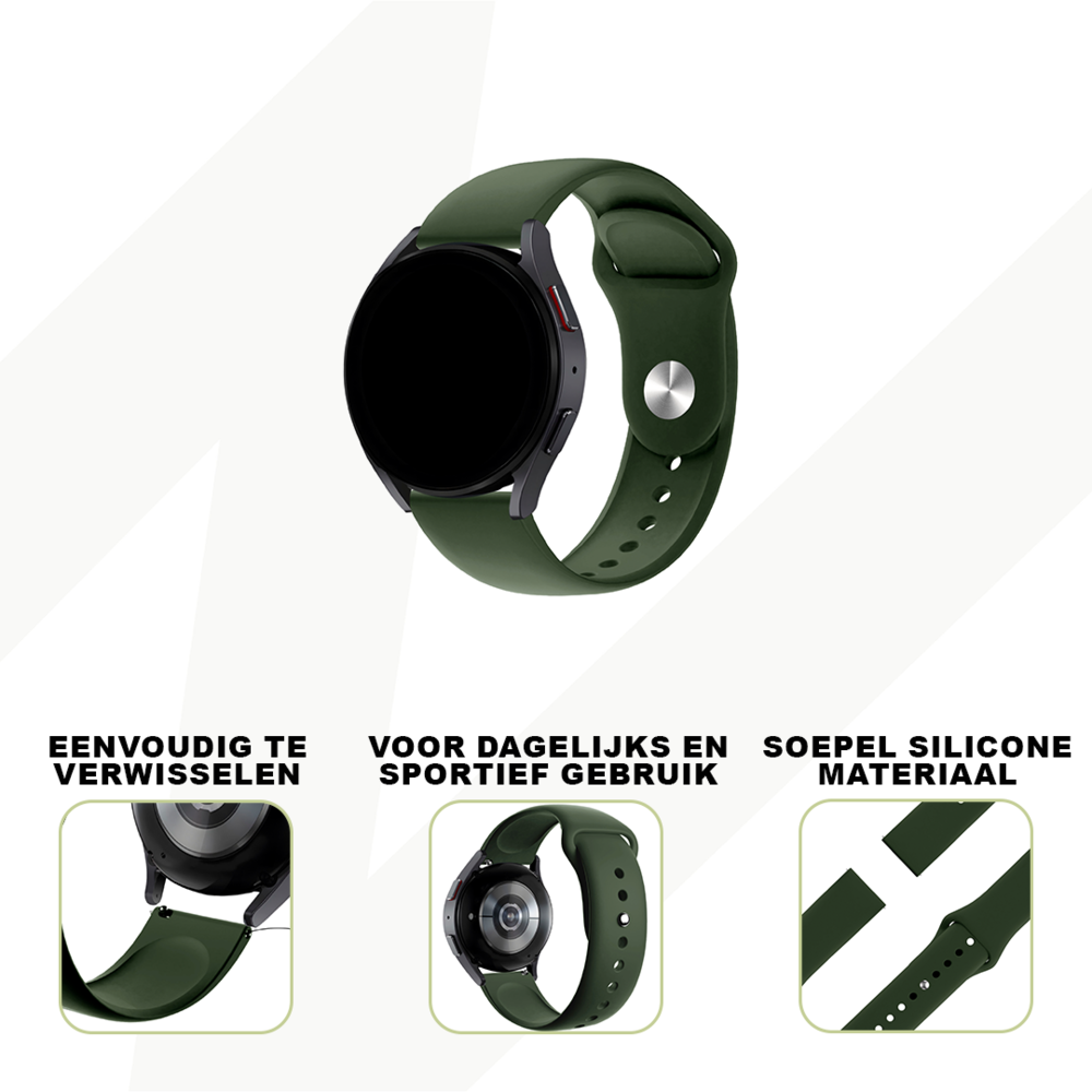 Bandz Bandz Amazfit GTR Mini sport band 'Deluxe' (olijfgroen)