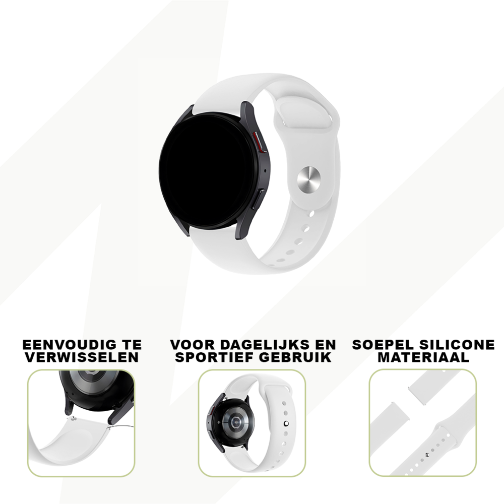 Bandz Bandz Samsung Galaxy Watch 5 40mm sport band 'Deluxe' (wit)