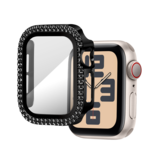 Bandz Bandz Apple Watch 10 - 42mm diamond hoesje met glas (zwart)