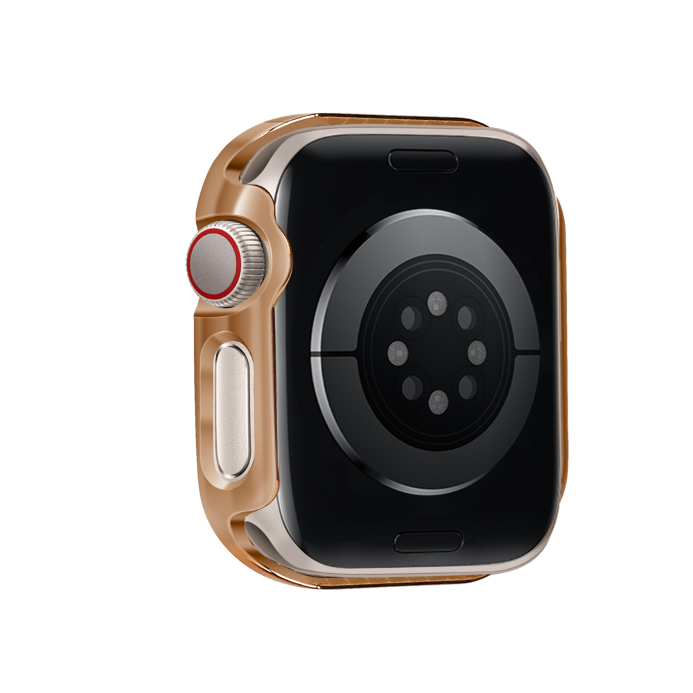 Bandz Bandz Apple Watch 10 - 42mm diamond hoesje met glas (rosé goud)